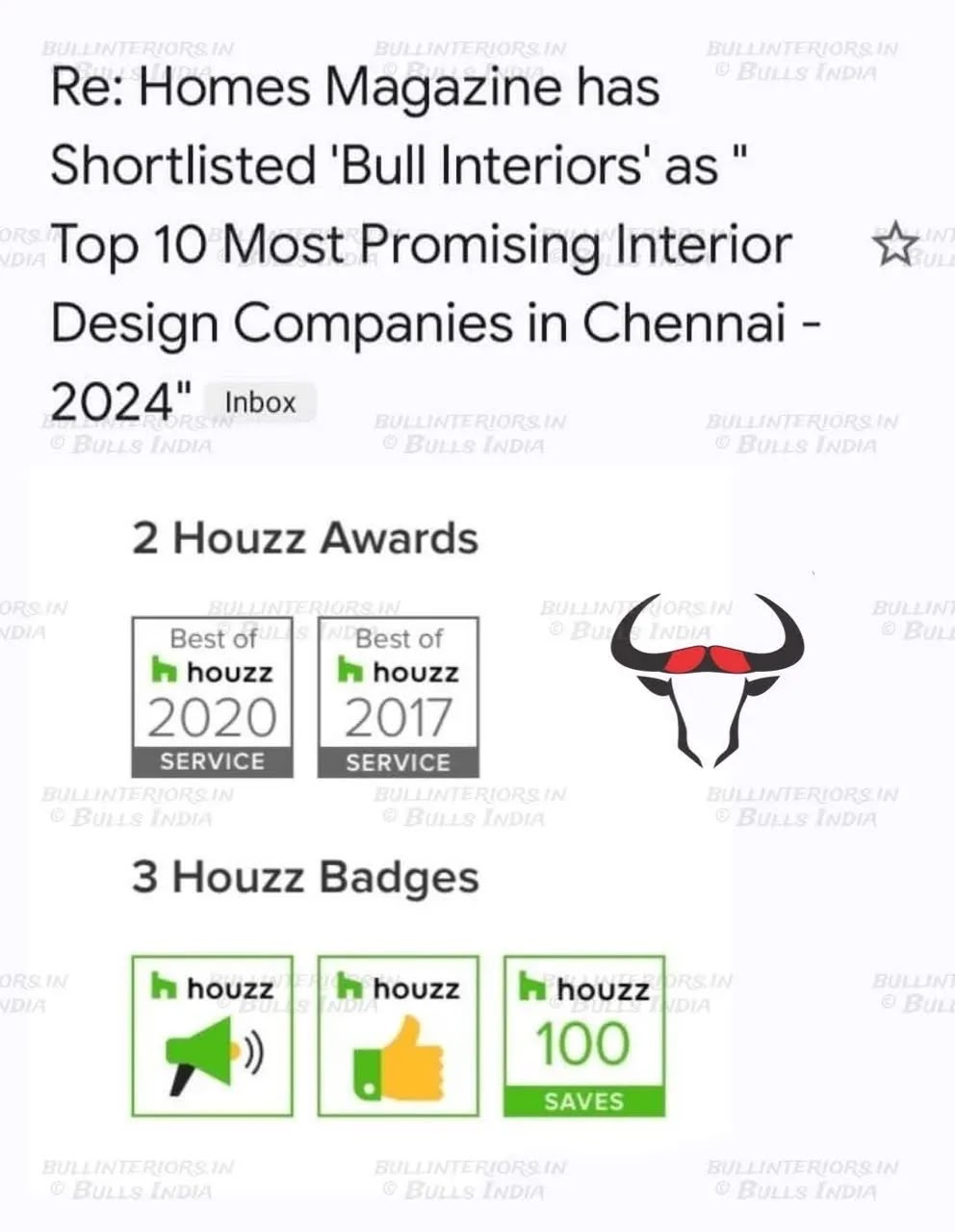Original client reviews and awards summary artwork, displayed uncropped